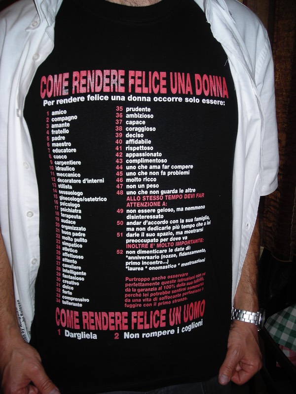 Pensiero del Vanez: lui si che capisce le donne